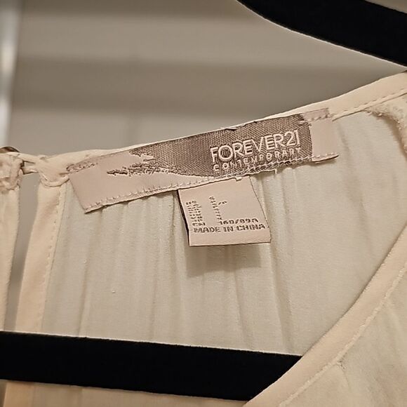 Forever 21 semi-sheer long sleeve blouse - Picture 2 of 4